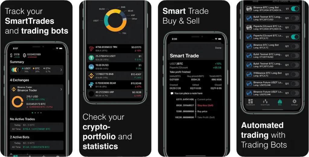 Screenshot from iOS app store showing 3Commas app