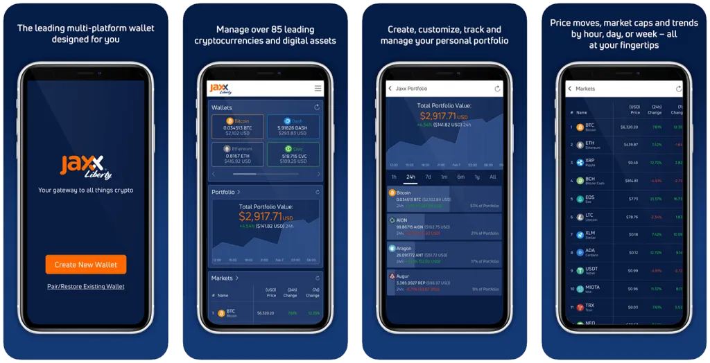App store image for Jaxx Bitcoin iOS wallet