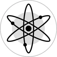 Logo of Atom in black