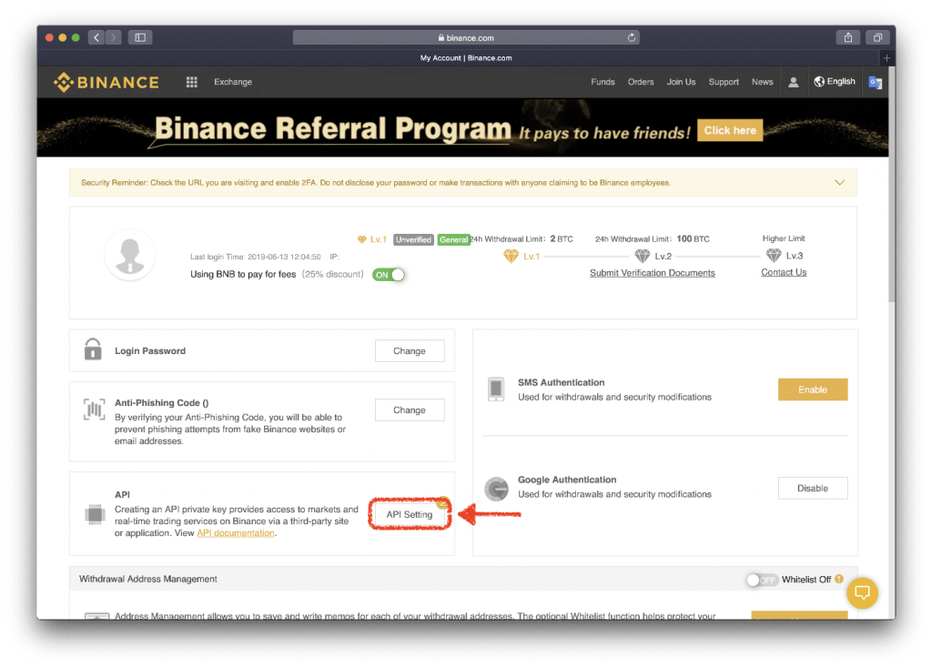 binance javascript api