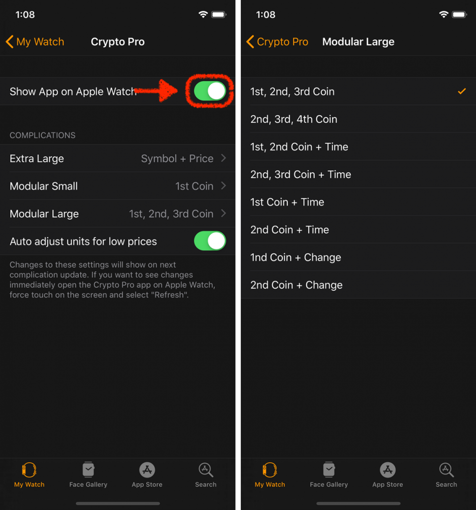 apple watch crypto tracker