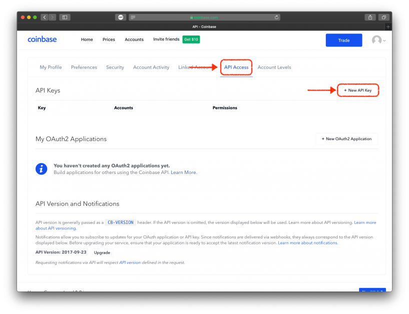 crypto exchange api key