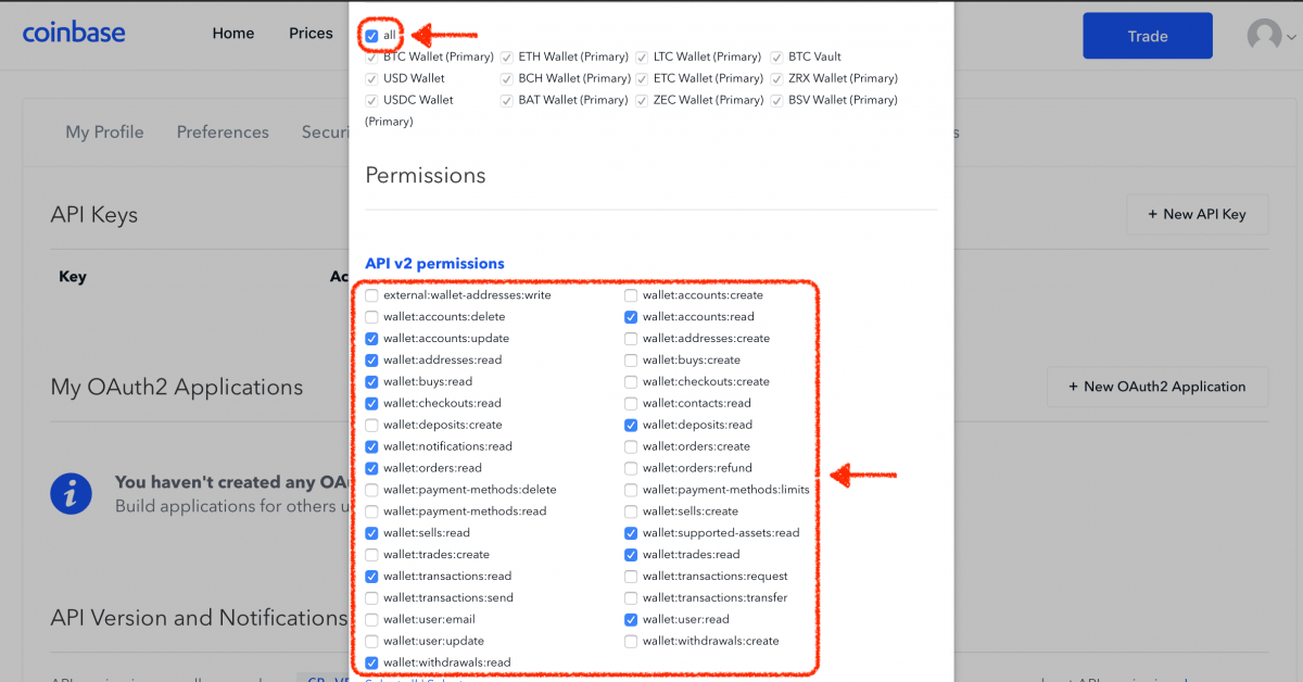 coinbase api