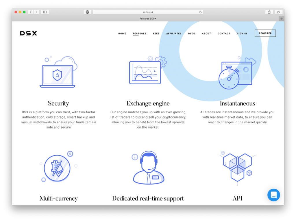 Screenshot of DSX exchange features