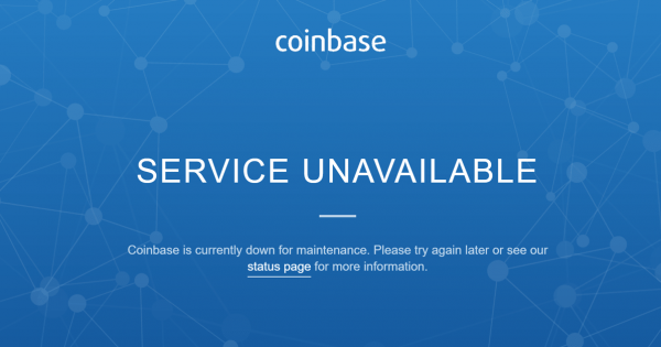 Coinbase Hit With Outage As Bitcoin Price Drops $1.8K in 15 Minutes
