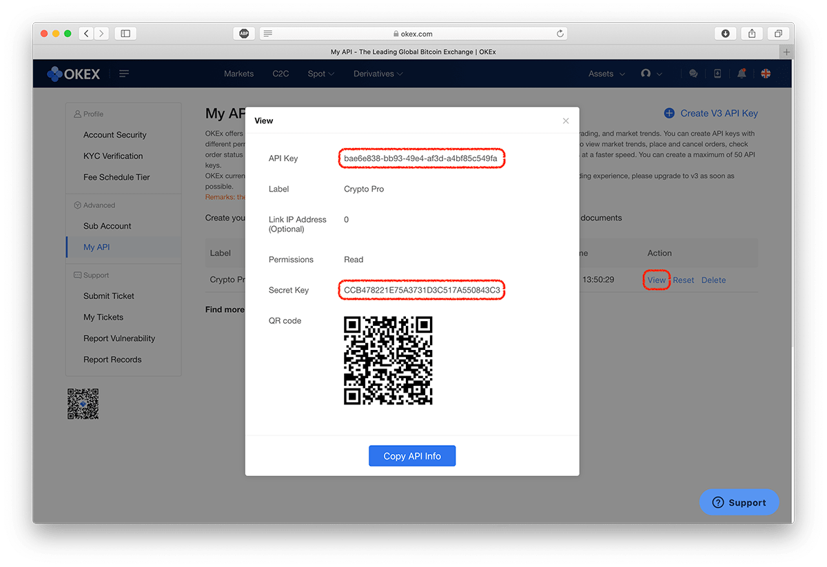 okex okdk crypto coin api