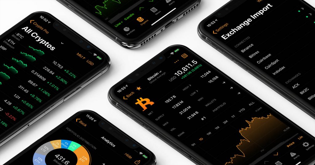 image of cryptocurrency portfolio tracker crypto pro with it's features.