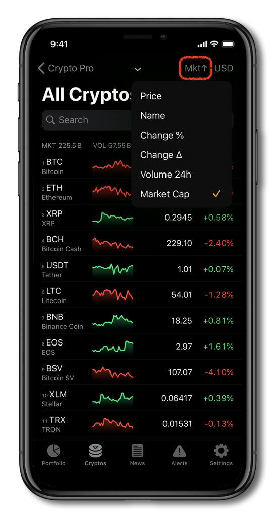 app to track cryptocurrency prices