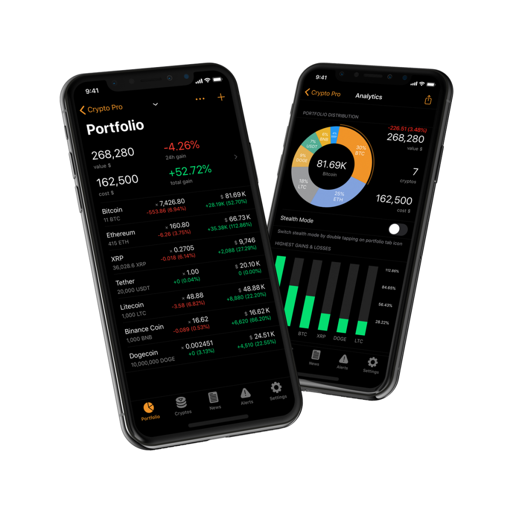 Cryptocurrency Portfolio Tracker App - Crypto Pro