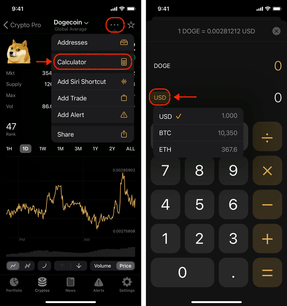 bitcoin to usd calculator widget